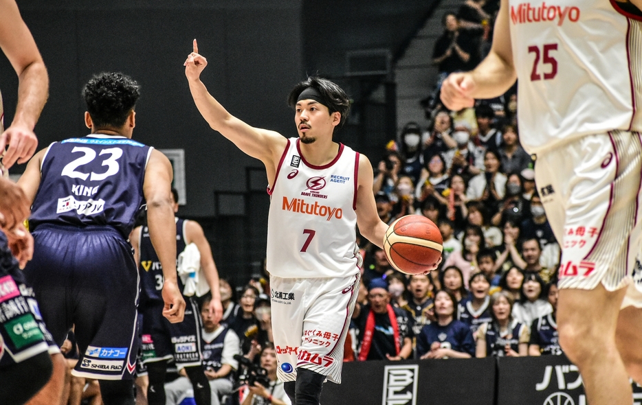 篠山は横浜BCとの第1戦で11得点、第2戦でも12得点を記録した