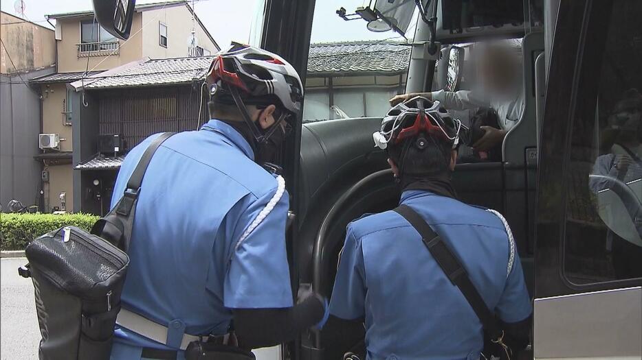 京都府警の取り締まりの様子