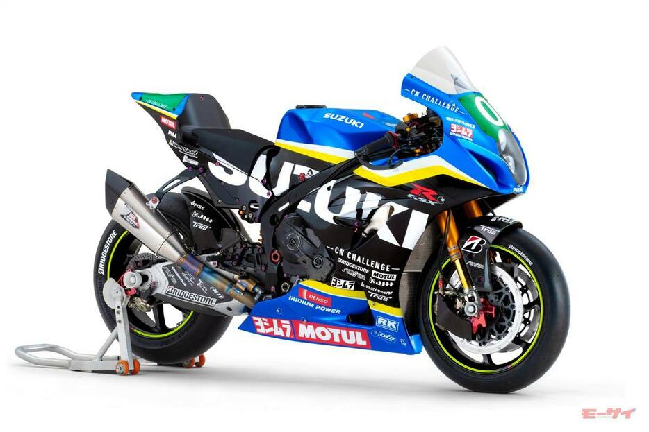 スズキの参戦マシンは、GSX-R1000RヨシムラSERT MOTUL EWC仕様をベースとしたCN仕様