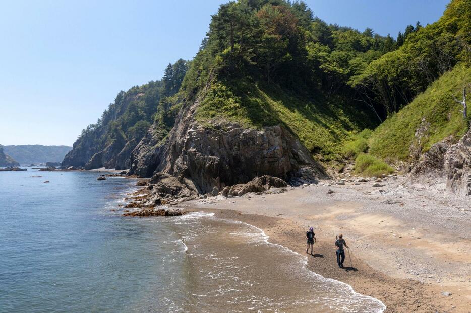 岩手県宮古市の「みちのく潮風トレイル」の区間（みちのくトレイルクラブ提供）