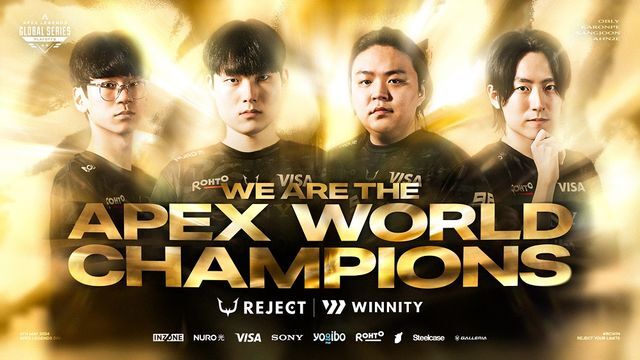 『ALGS Year4 Split1 playoffs』で優勝したREJECT WINNITY