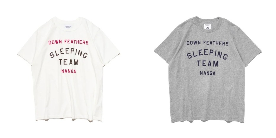 NANGA×TACOMA FUJI RECORDS DOWN FEATHERS SLEEPING TEAM LOGO TEE ¥8,800