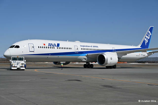 就航初日に新千歳空港を出発するANA 787-10国内線仕様初号機＝24年3月27日 PHOTO: Tadayuki YOSHIKAWA/Aviation Wire