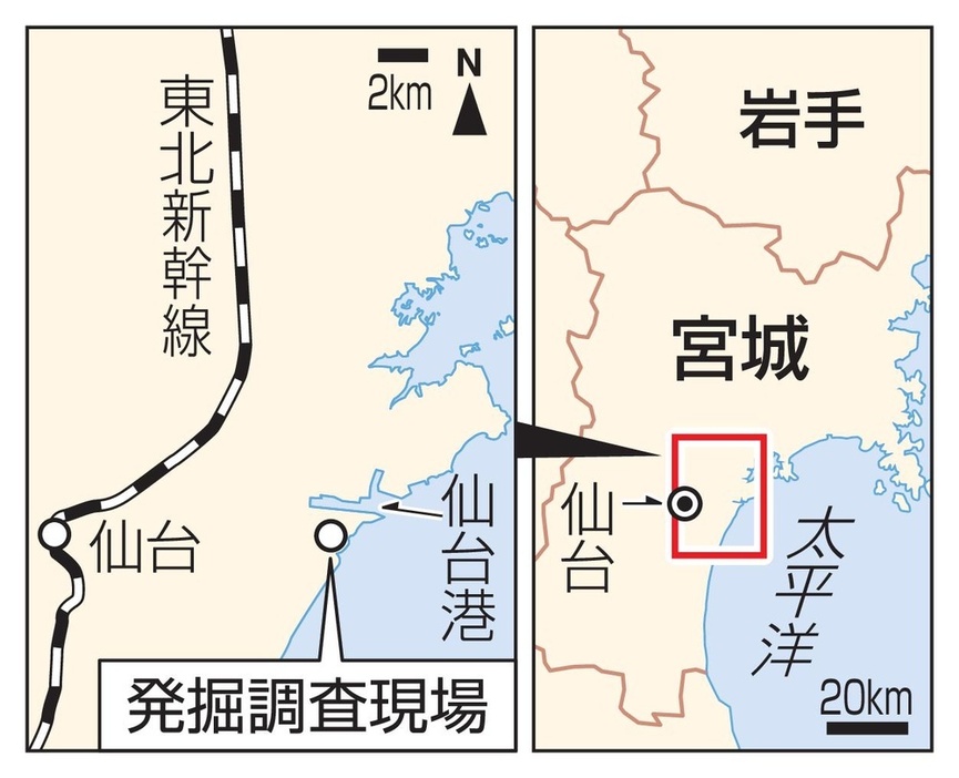 仙台市、発掘調査現場