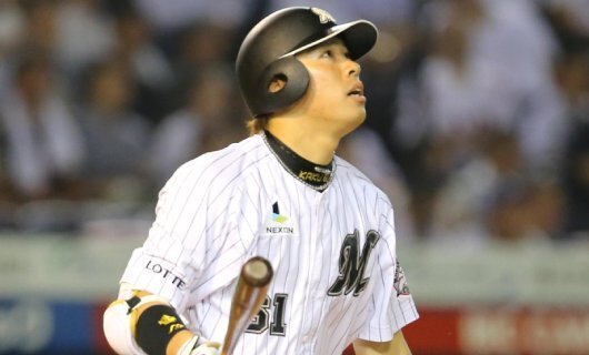 【超希少】千葉ロッテマリーンズ角中勝也選手61番時代実使用バットお値下げ可能です m88039884884_1.jpg?1698738259