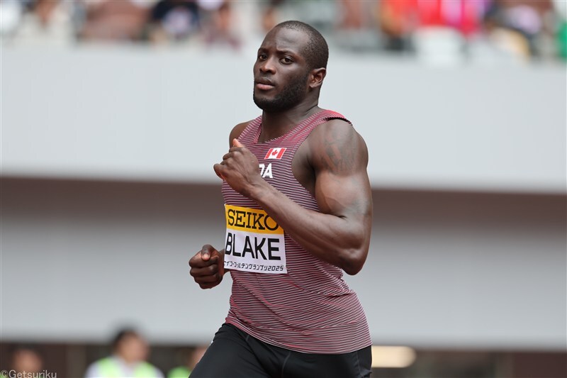 【稀少】サイン 陸上 ブレイク選手 陸上】30歳ブレイクが100m9秒95、33歳ブラウン20秒27、カナダの