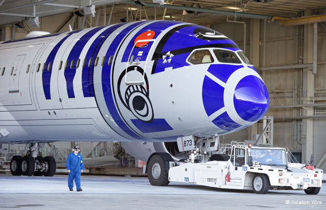 ANA、スターウォーズ特別塗装終了 R2-D2は8/6、C-3POは1月まで