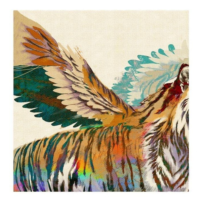 『さよーならまたいつか！』ジャケットは米津玄師が描きおろした。「タイトルから自然と虎に翼が生えた絵に。描いていくうちに、あの色使いになりました」（米津）