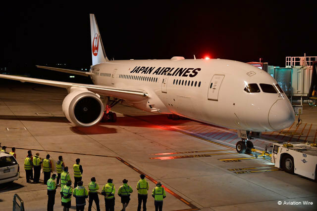 豪州の空港でストが計画されていることから遅延運航を予定しているJAL＝PHOTO: Tadayuki YOSHIKAWA/Aviation Wire