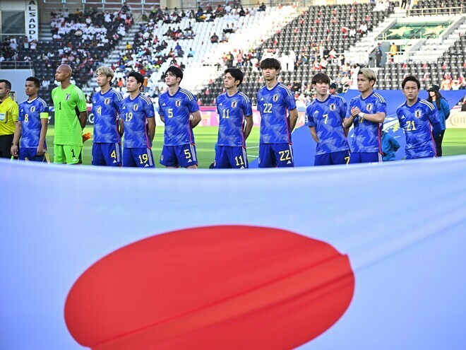 厳しい戦いを勝ち抜き、４強入りを果たした日本。写真：金子拓弥（サッカーダイジェスト写真部）