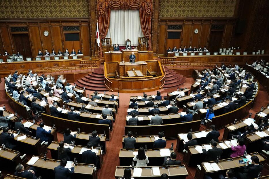 国会で開かれた参院本会議＝19日午前