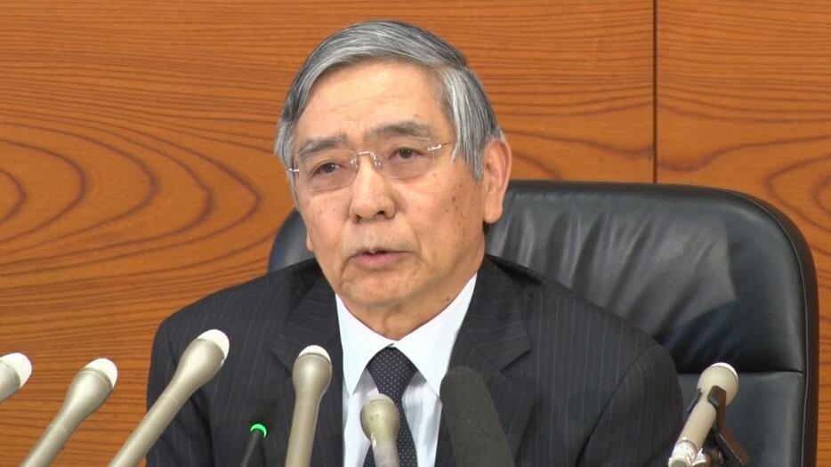 [画像]会見する日銀・黒田総裁