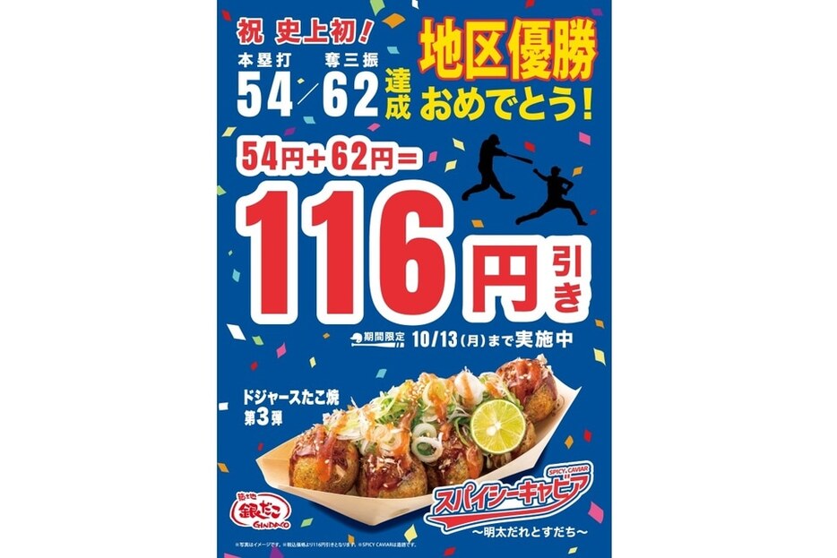 築地銀だこ「スパイシーキャビア ～明太だれとすだち～」を116円
