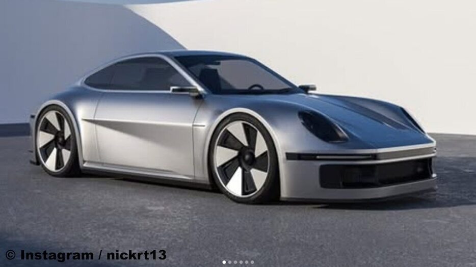 現行ポルシェ911にレトロなデザインを融合させたらポルシェが