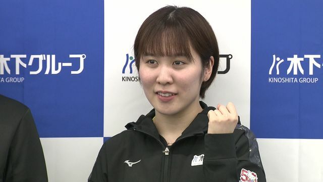 パリ五輪の女子シングルス代表に内定した平野美宇選手