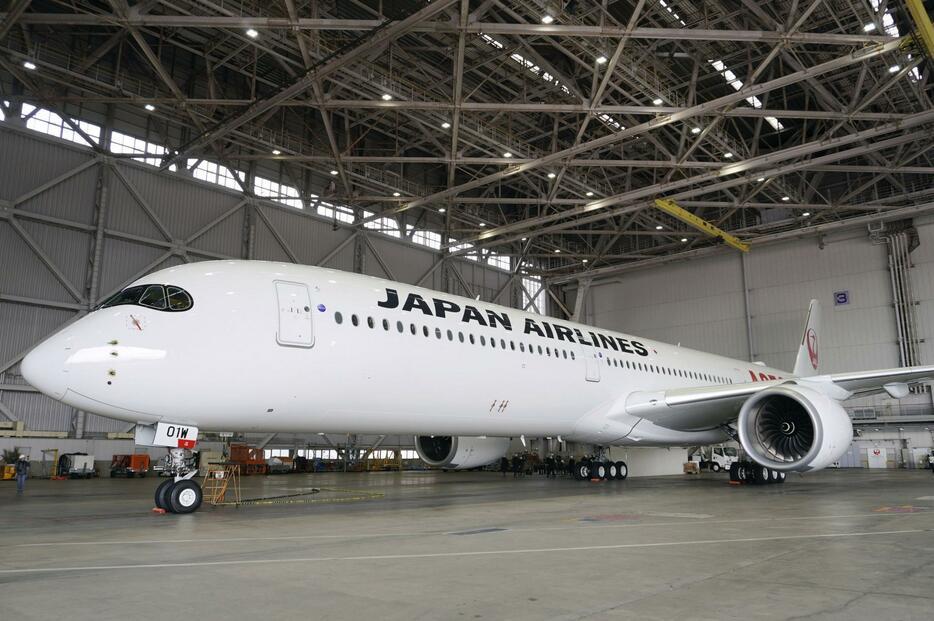 日本航空のエアバスA350＝1月、羽田空港