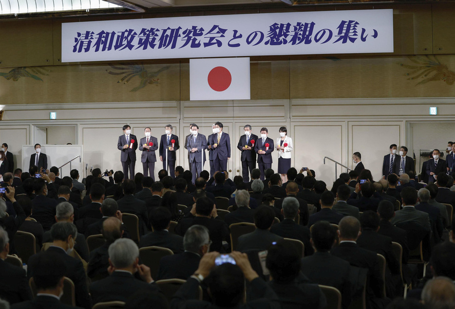 2021年12月に開かれた自民党安倍派（清和政策研究会）の政治資金パーティー＝東京都内のホテル
