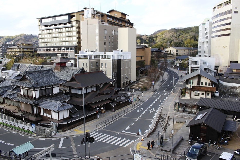 松山市の道後温泉＝2024年1月15日