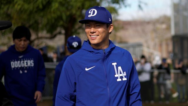 ドジャース山本由伸投手がキャンプイン（写真：AP/アフロ）