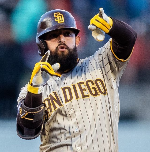 メジャー時代のオドーア選手の髭姿（写真:USA TODAY Sports/ロイター/アフロ）