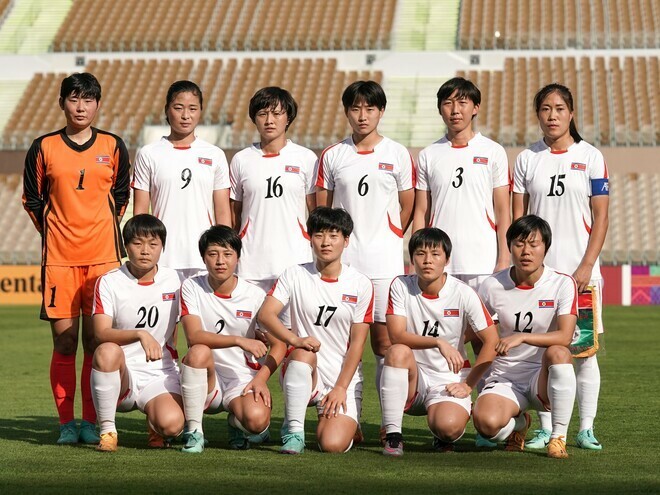 北朝鮮女子代表が来日メンバー22名を発表した。写真：早草紀子