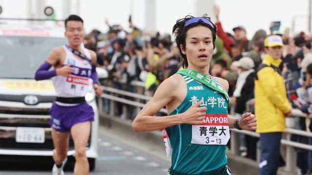 箱根駅伝3区で区間賞を獲得した青山学院大の太田蒼生選手（写真：日刊スポーツ/アフロ）