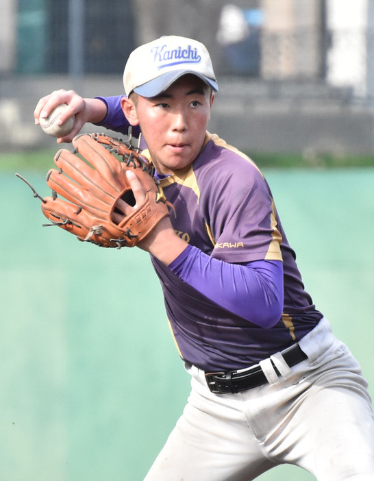 関東一の市川歩内野手＝小林遥撮影