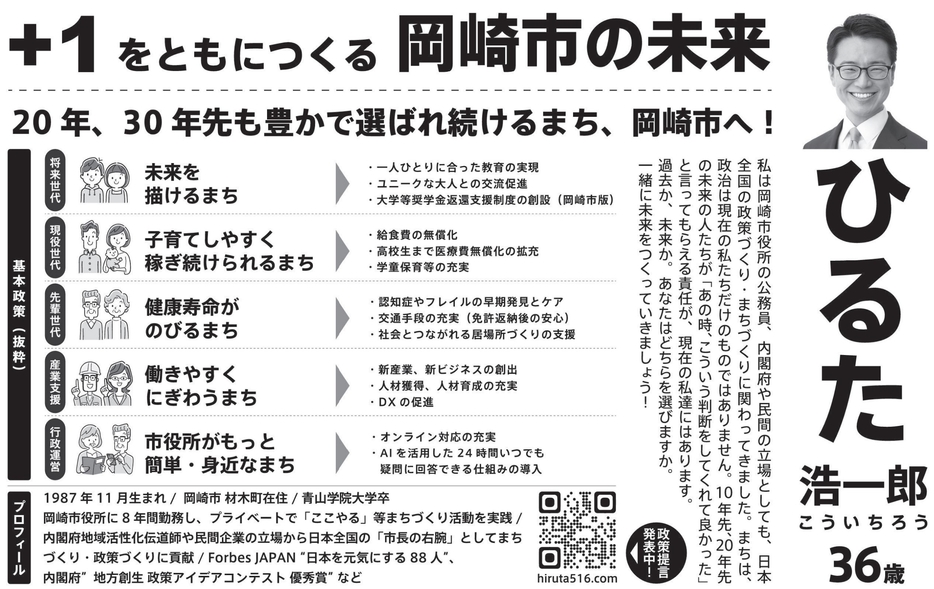 岡崎市長選挙　選挙公報