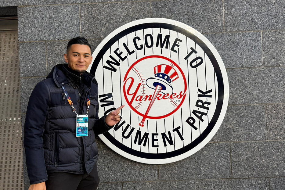 対ヤンキース戦の取材でニューヨークに移動した鈴木優さん（写真：本人提供）