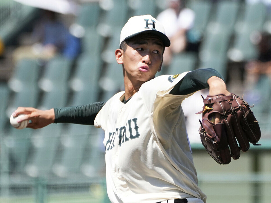 ドラフト１位候補、報徳学園の今朝丸裕喜　photo by Sankei Visual