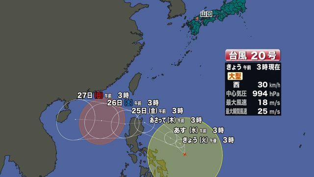 台風予想進路