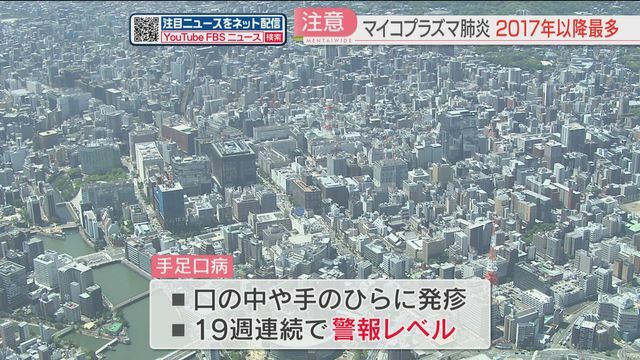 「手足口病」19週連続で警報レベル