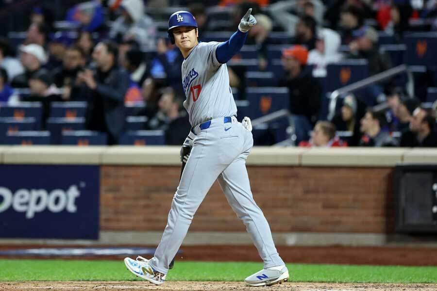 8回に3ランを放ったドジャース・大谷翔平【写真：Getty Images】