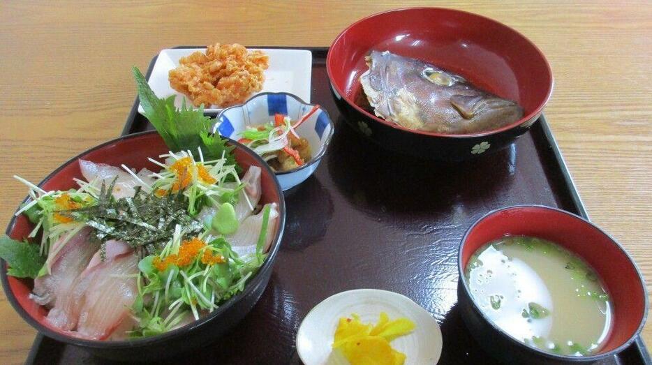 かのやカンパチなど地元の海の幸が手ごろに味わえる