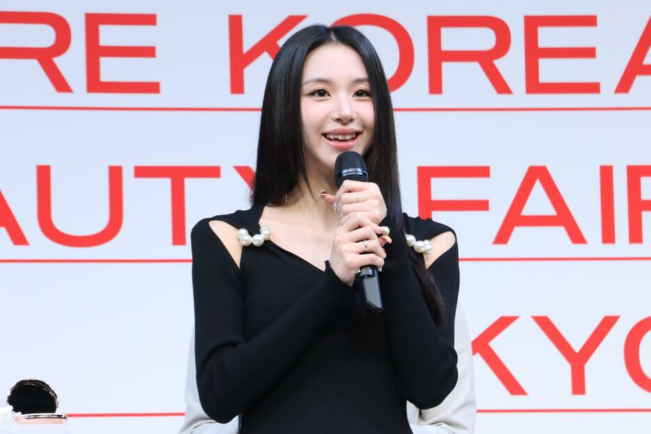 「ALLURE K-BEAUTY FAIR in TOKYO」実施記念発表会に出席した「TWICE」のチェヨンさん