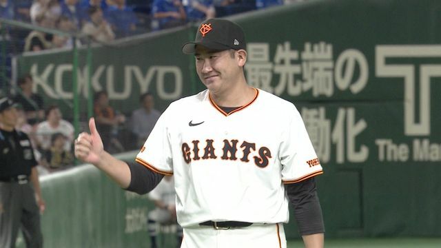 立ち上がりを無失点に抑える巨人・菅野智之投手（画像：日テレジータス）