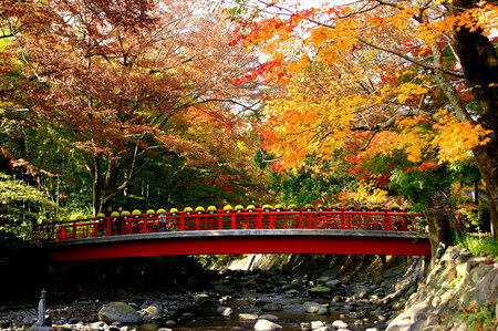 修善寺温泉街の恋の橋。