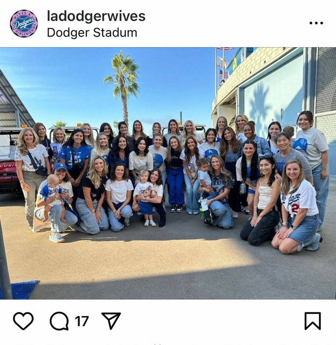 ドジャース夫人会の公式インスタグラム（＠ladodgerwives）から