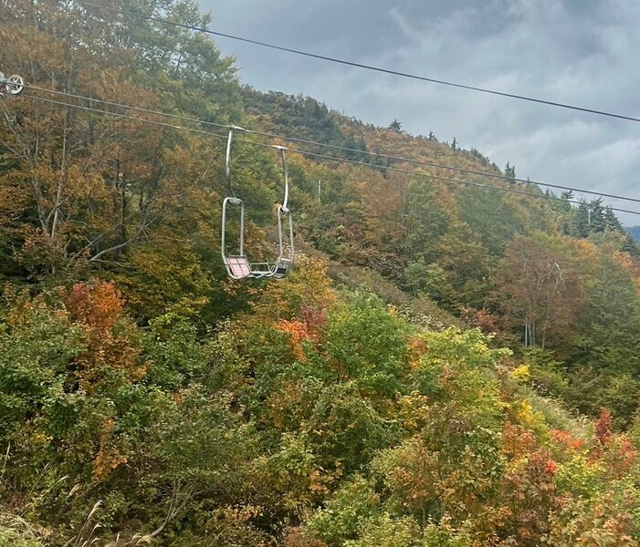 冬期は上級コースとして有名な黒菱周辺も紅葉散策なら気軽に楽しめる