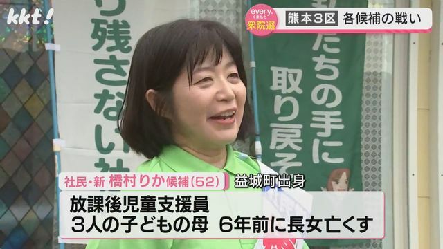 橋村りか候補(社民・新)