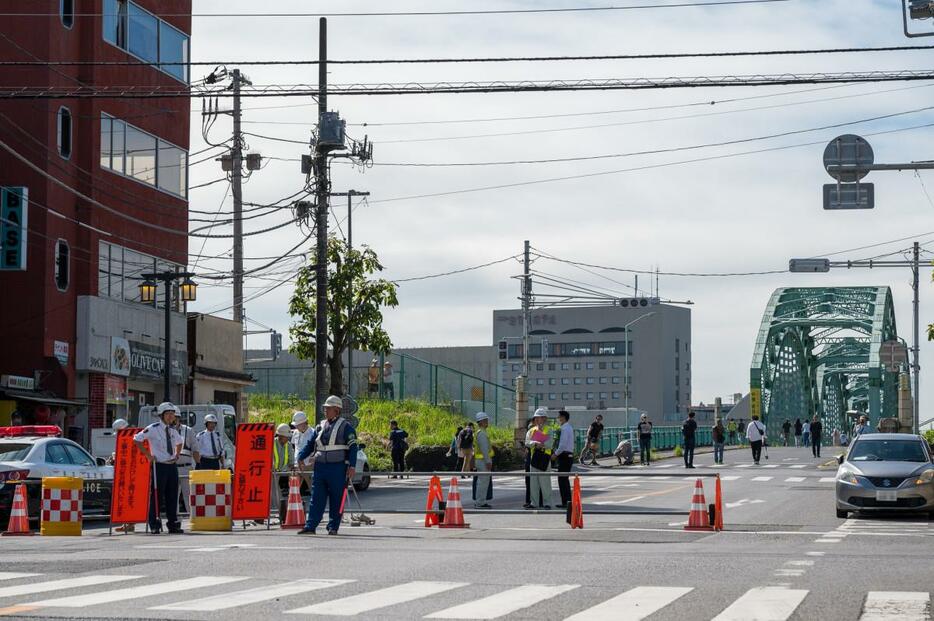 中橋は10月1日10時から車両通行止めに