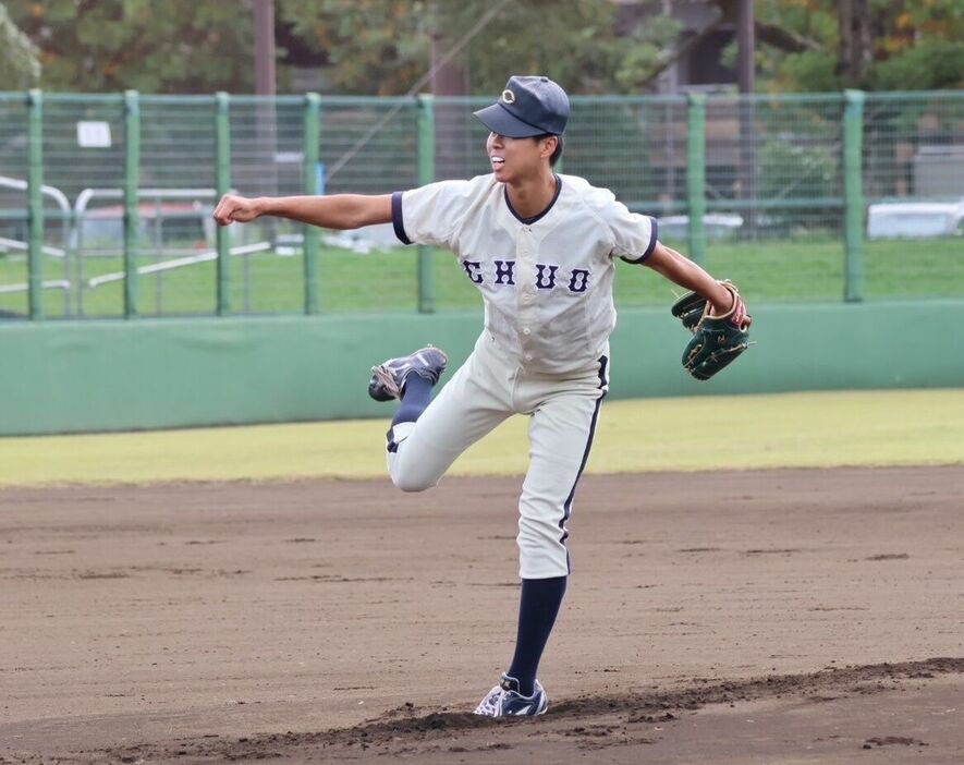 試合をつくった中大先発の木藤忠広