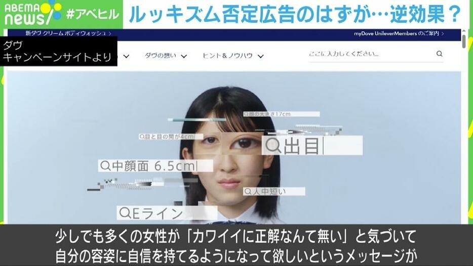 ダヴのキャンペーンサイト