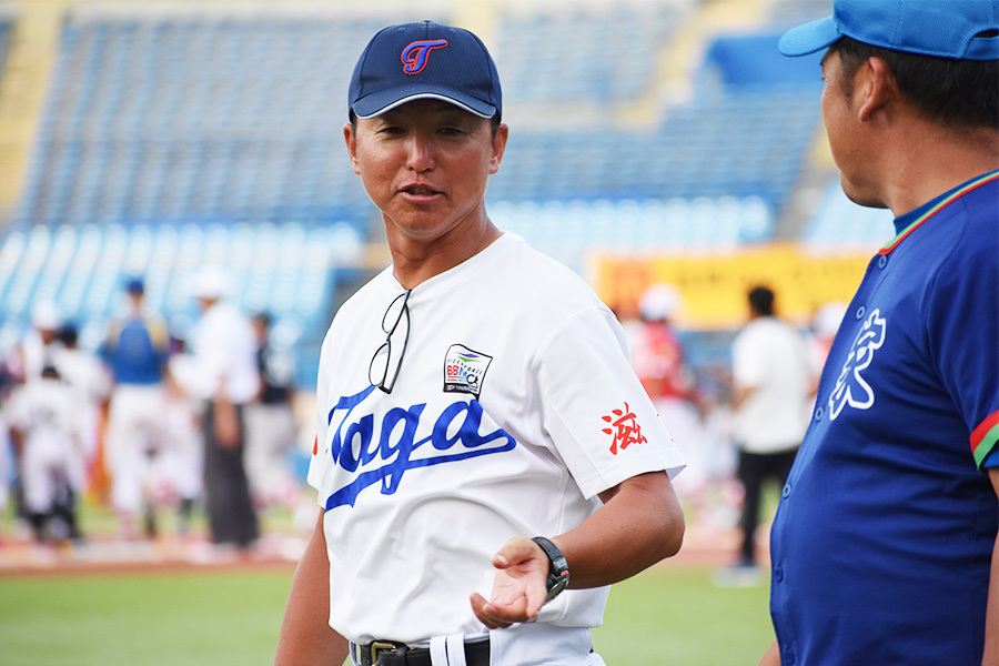 滋賀・多賀少年野球クラブの辻正人監督【写真：高橋幸司】