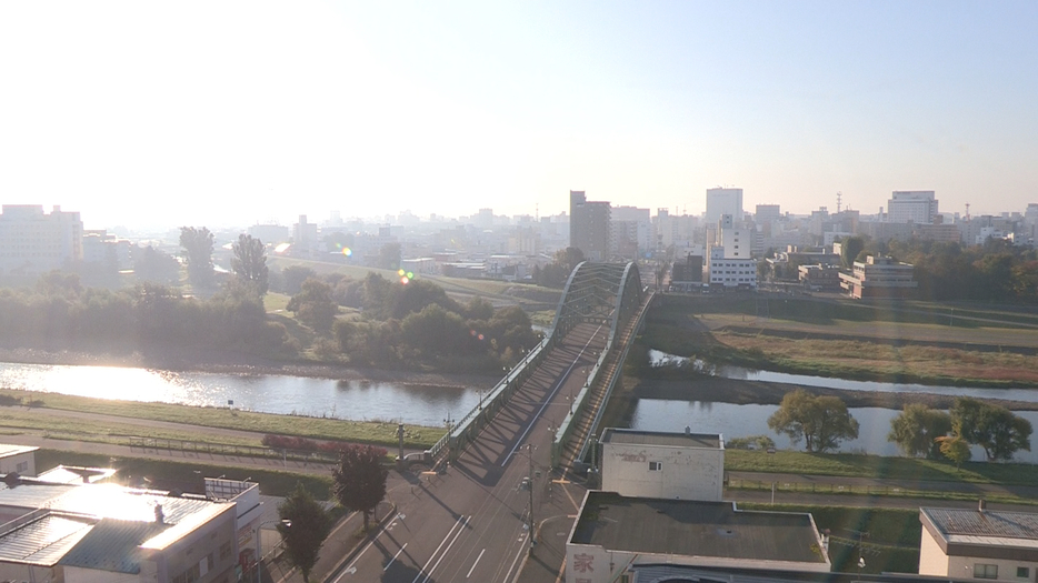 午前7時過ぎの旭川市