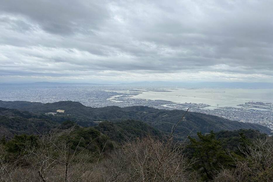 最高最高峰から望む大阪湾