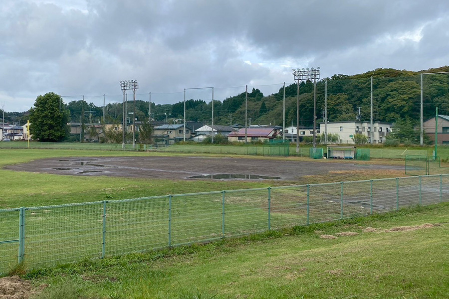 取り壊しが検討されている秋田大の野球場【写真：秋田大硬式野球部提供】