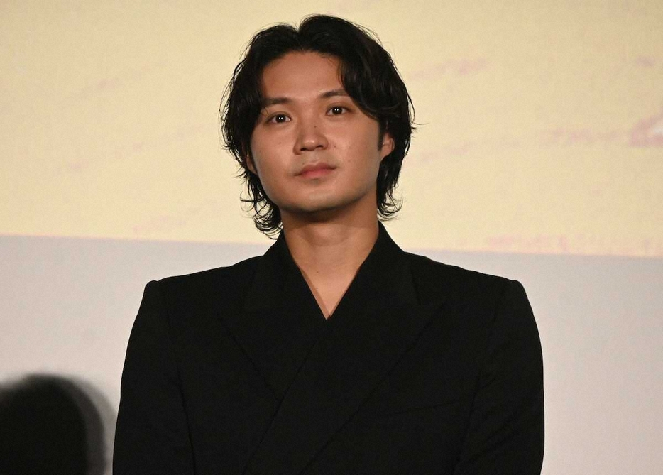 ＜「八犬伝」公開前日先行上映イベント＞イベントに登壇した磯村勇斗（撮影・小渕　日向子）