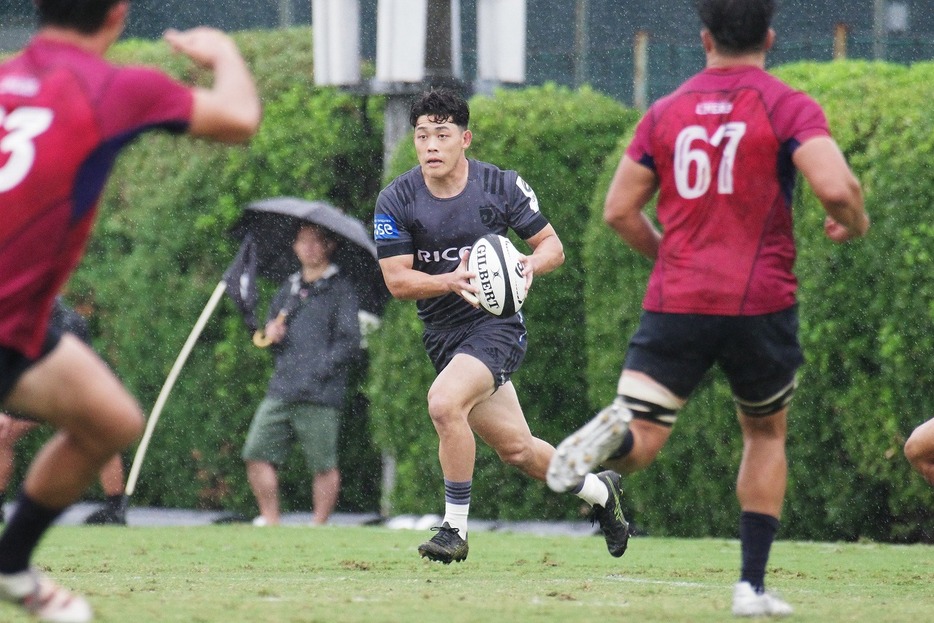 10月5日のプレシーズンマッチ、花園近鉄ライナーズ戦に後半から登場。勝利に貢献した（写真提供：ブラックラムズ東京）