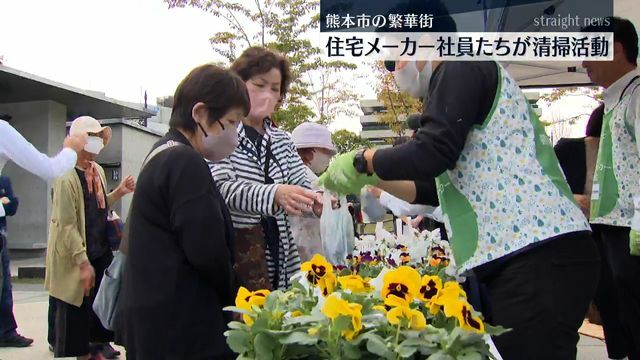 熊本農業高校の生徒が育てた花の苗を無料配布